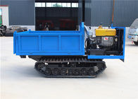 Camion bleu de Ton Mini Rubber Track Transporter Dumper de la couleur 2 d'opération simple